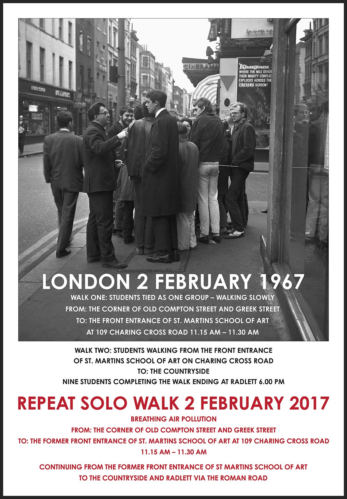 London 2 February 1967, Hamish Fulton 2017